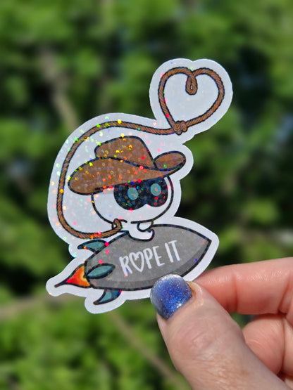 Rope IT!! BTS Jin-inspired sticker with Cowboy Wootteo