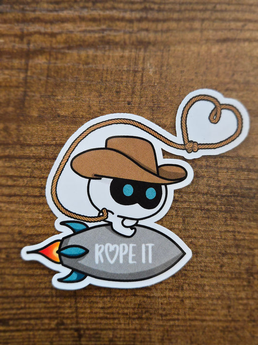 Rope IT!! BTS Jin-inspired sticker with Cowboy Wootteo