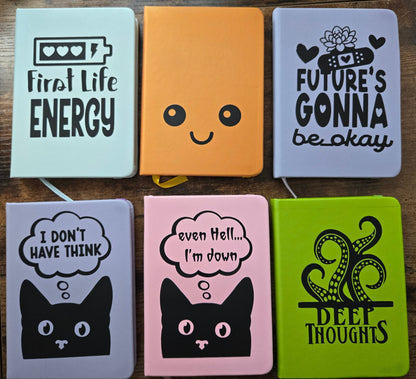 Cute Daily Journal/Notebook - A6 Hard Cover Lined 160 pages PU Leather