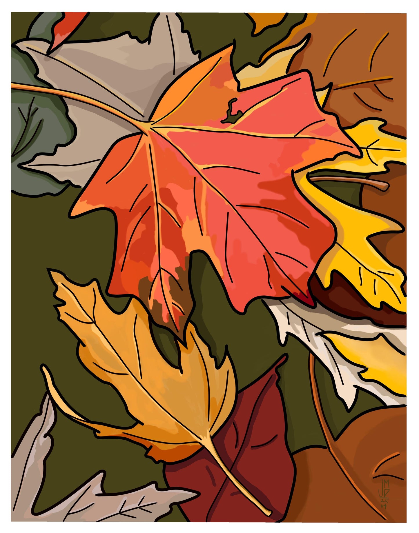 Autumn Leaves | BTS song-inspired original digital print