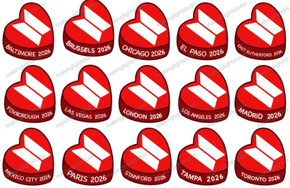 Candy Heart Stickers - BTS Arirang 2026 Tour Stops