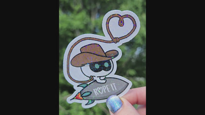 Rope IT!! BTS Jin-inspired sticker with Cowboy Wootteo